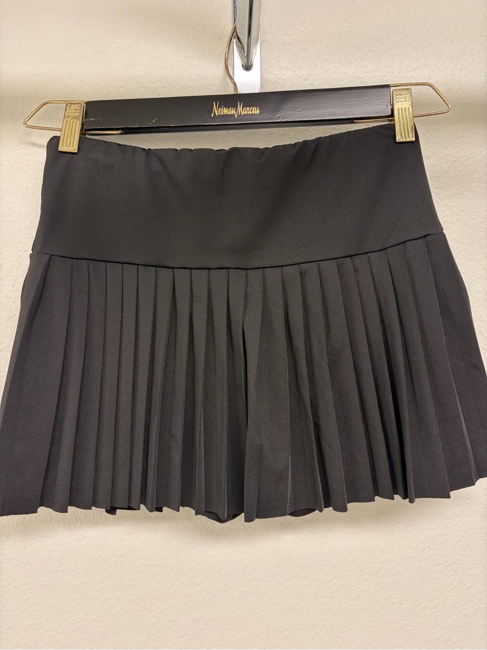 Black Pleated Mini Skirt